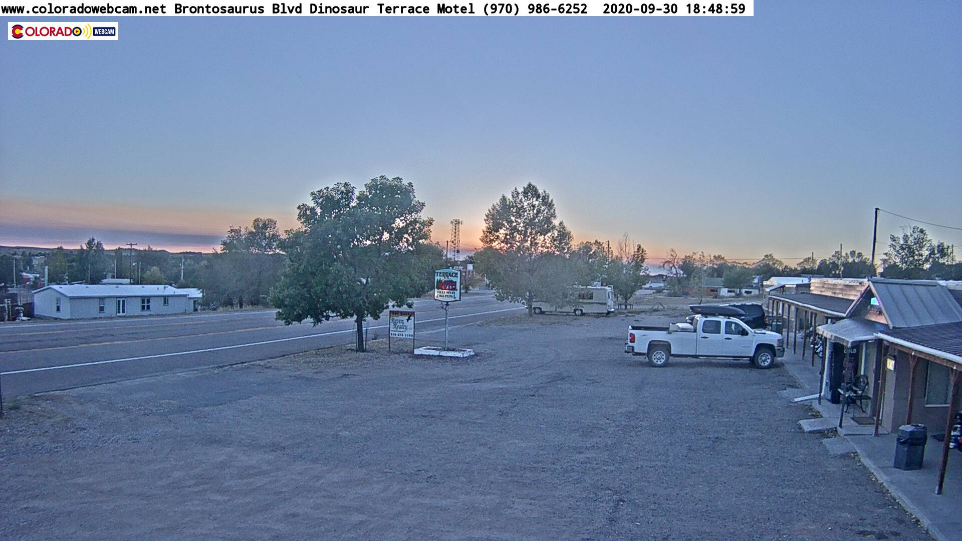 Dinosaur cam Brontosaurus Blvd, Dinosaur Colorado cam Terrace Motel Colorado cam